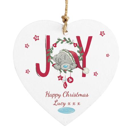 Personalised Me To You Christmas Joy Wooden Heart Plaque £9.99